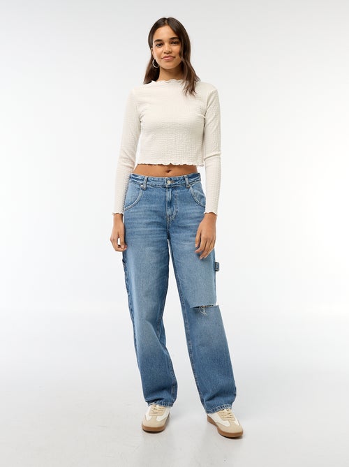 Jeans baggy con abrasioni originali - Kiabi