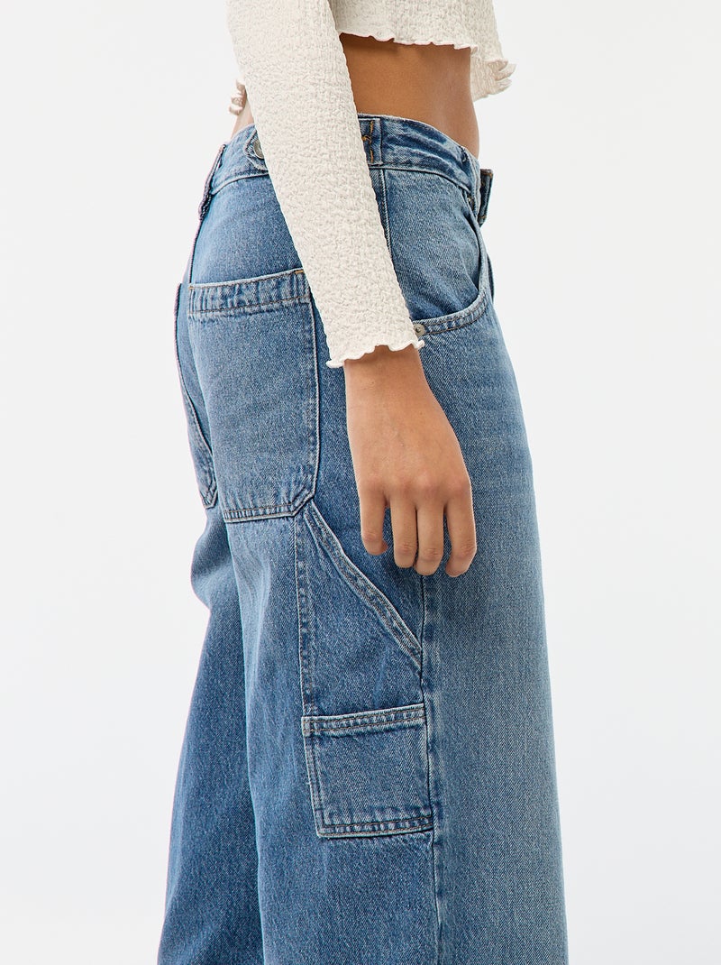 Jeans baggy con abrasioni originali Blu - Kiabi
