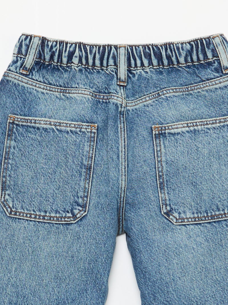 Jeans baggy tinta unita 5 tasche Blu - Kiabi