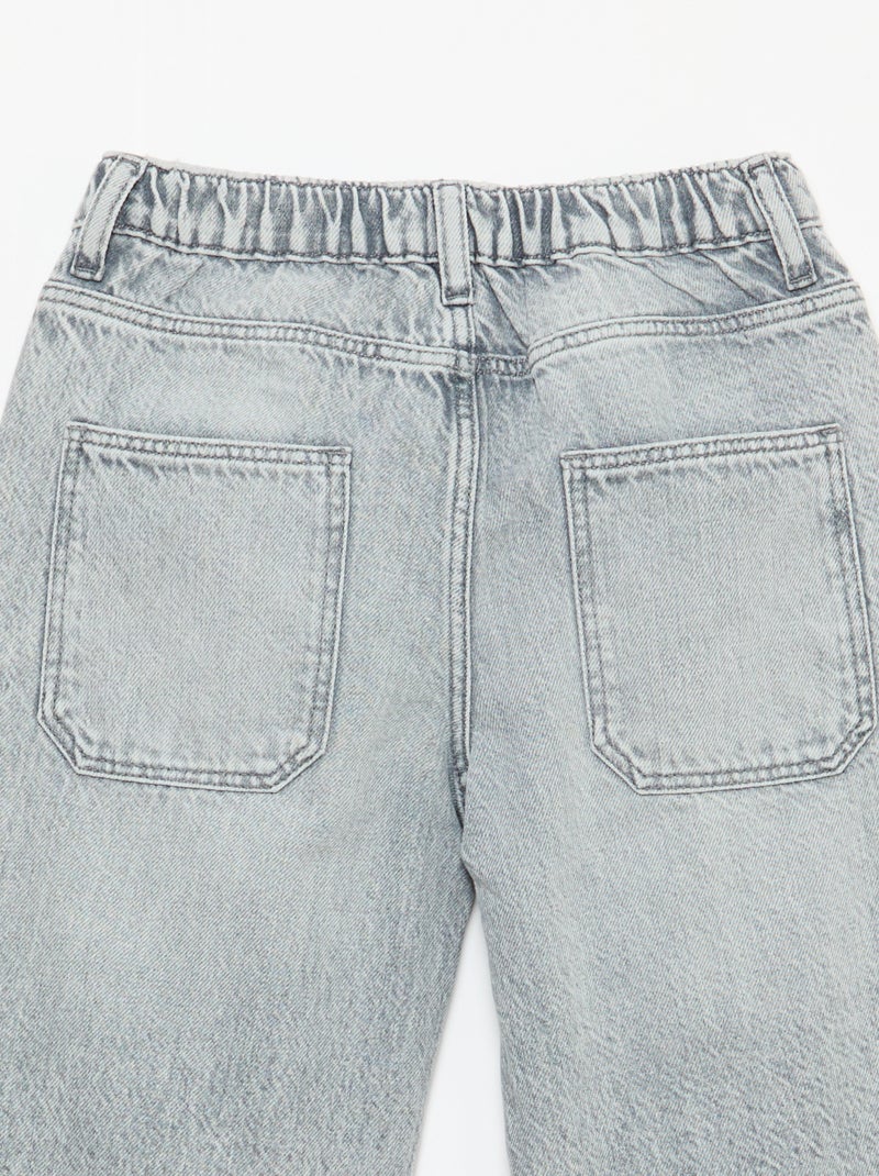 Jeans baggy tinta unita 5 tasche Grigio - Kiabi