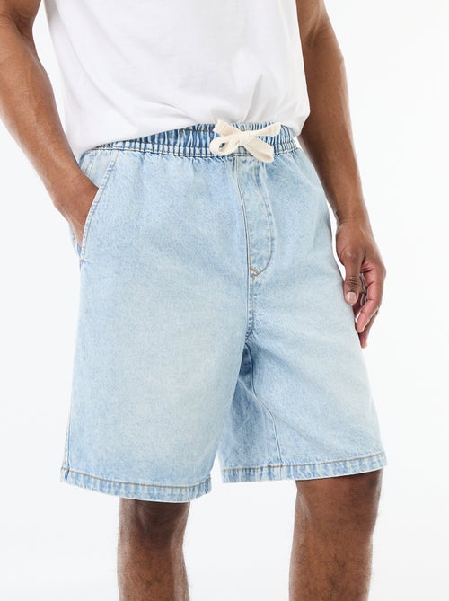 Jeans-Bermuda mit elastischem Bund - Kiabi