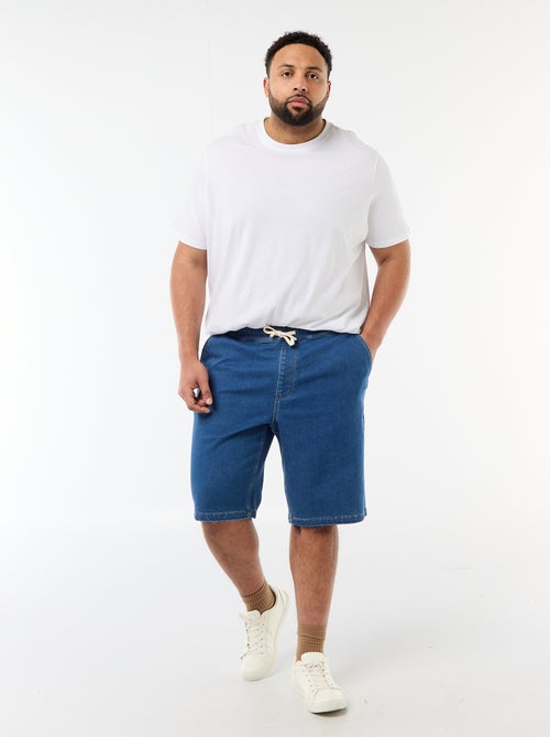 Jeans-Bermuda mit Kordelzügen - Kiabi