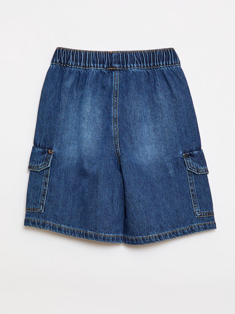 Jeans-Bermuda mit Multitaschen Blau - Kiabi