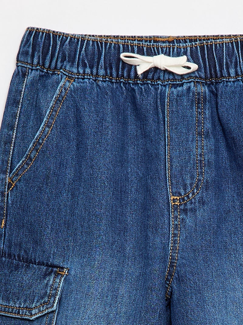 Jeans-Bermuda mit Multitaschen Blau - Kiabi