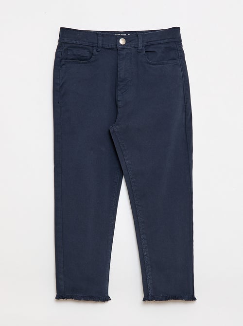 Jeans-Caprihose mit Fransen - Kiabi