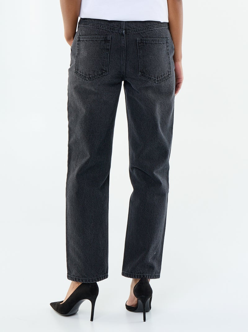 Jeans denim straight in cotone Nero - Kiabi