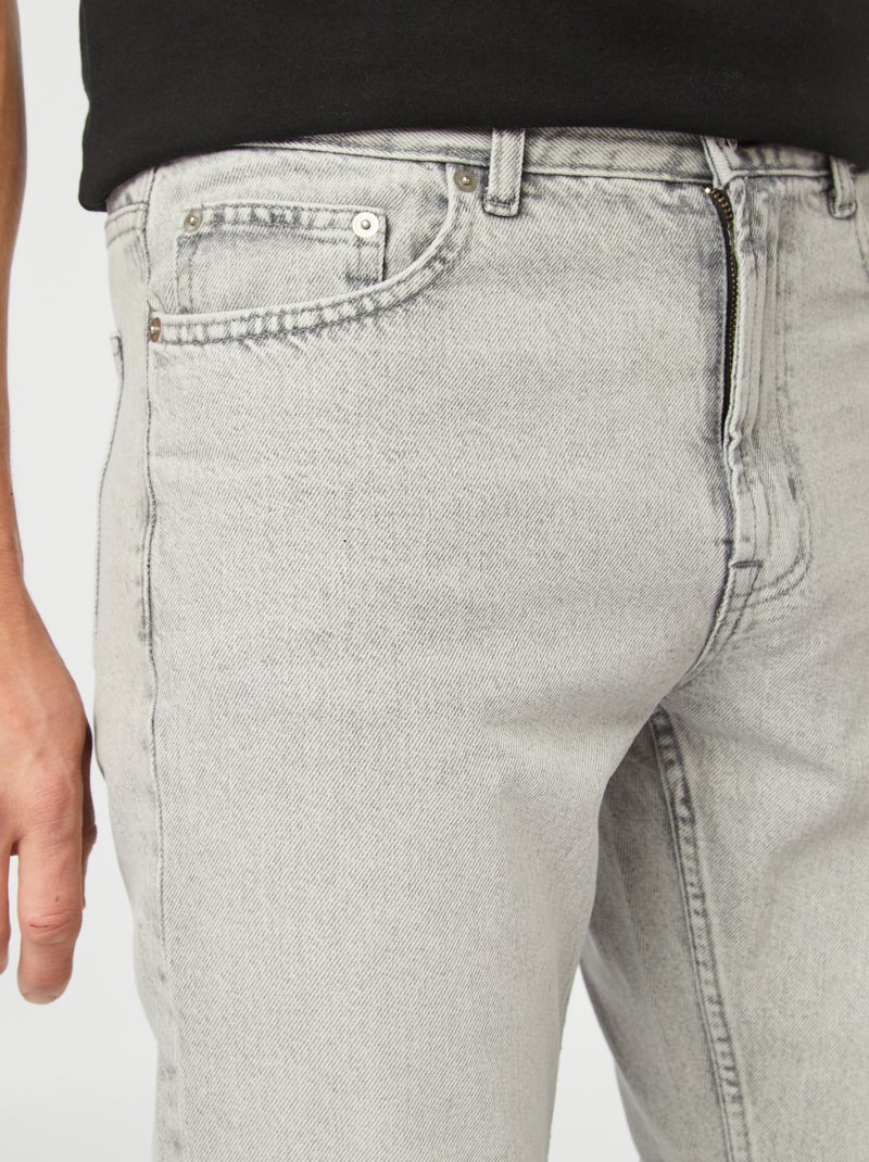 Jeans dritto a 5 tasche - L30 GRIGIO - Kiabi