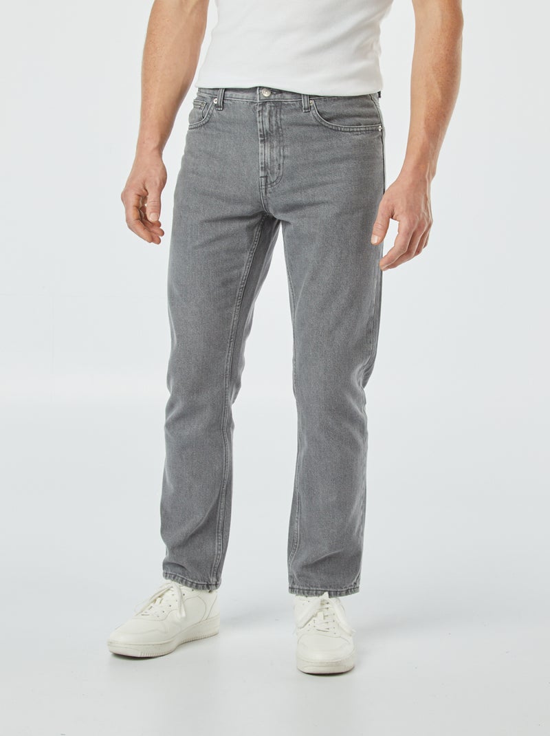 Jeans dritto a 5 tasche - L30 GRIGIO - Kiabi