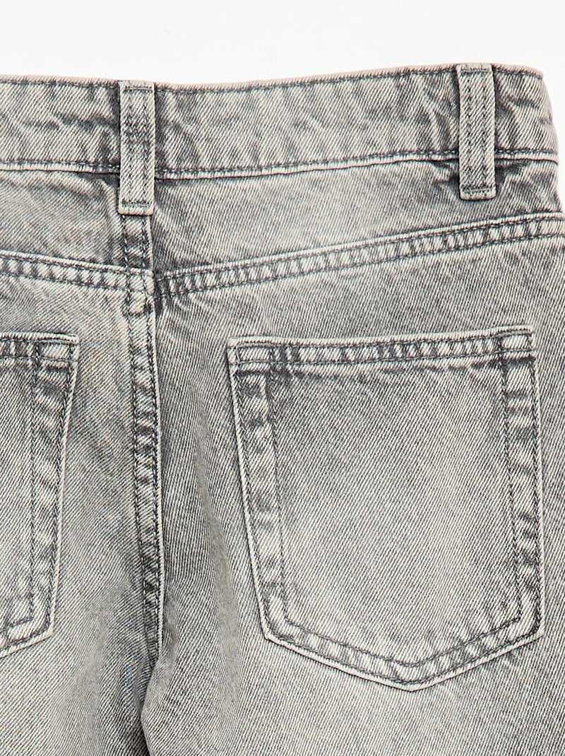 Jeans dritto a 5 tasche Grigio - Kiabi