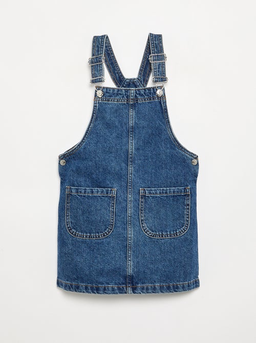 Jeans-Latzkleid mit 2 aufgesetzten Taschen - Kiabi