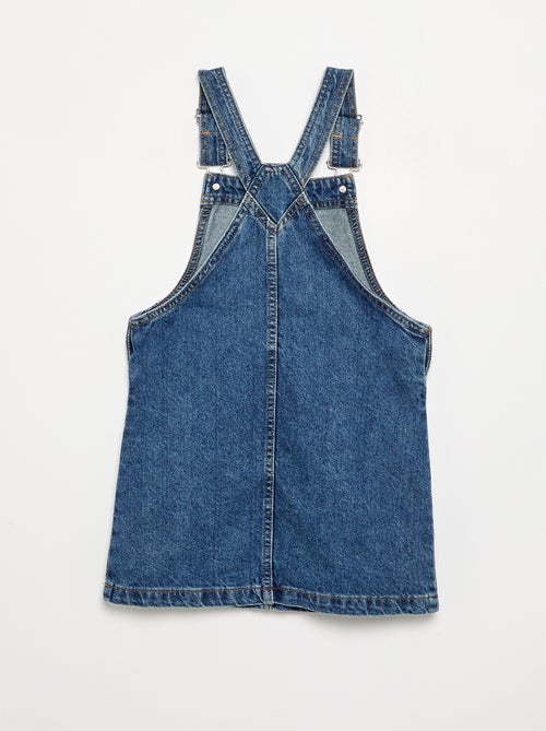 Jeans-Latzkleid mit 2 aufgesetzten Taschen - Kiabi