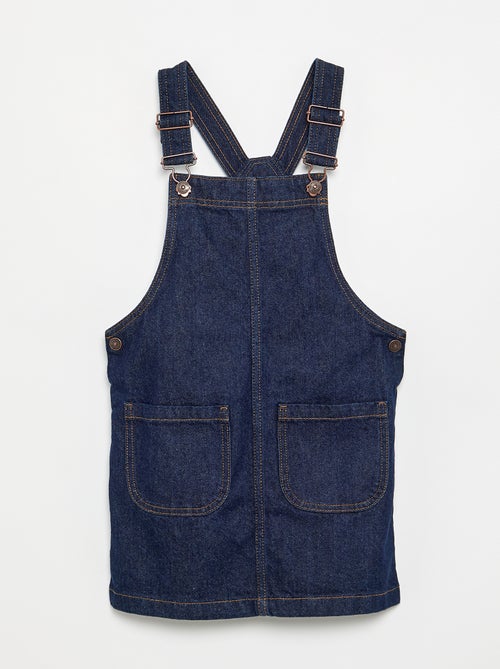 Jeans-Latzkleid mit 2 aufgesetzten Taschen - Kiabi