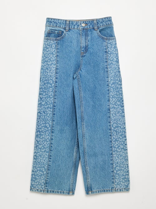 Jeans mit bedruckten Einsätzen - Kiabi Jeans mit bedruckten Einsätzen - Kiabi