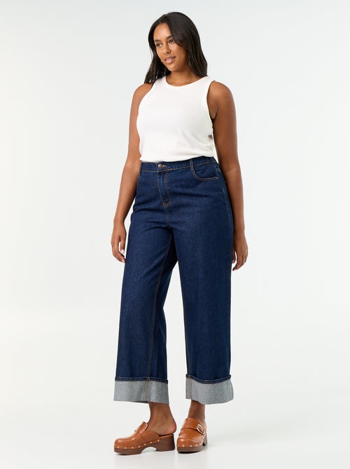 Jeans mit weitem Schnitt und Umschlag am Saum - Kiabi