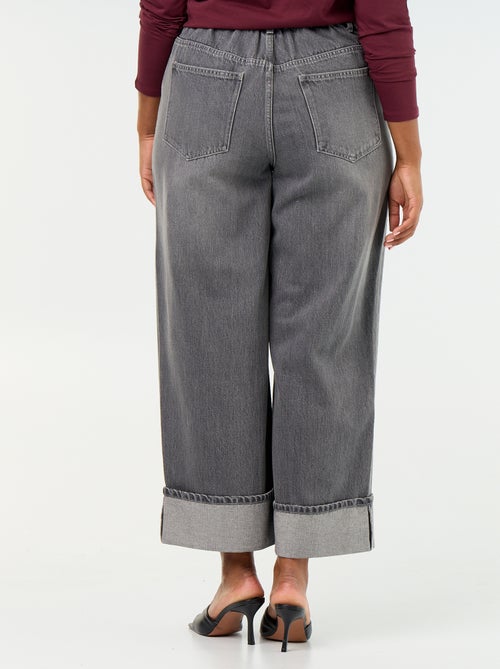Jeans mit weitem Schnitt und Umschlag am Saum - Kiabi