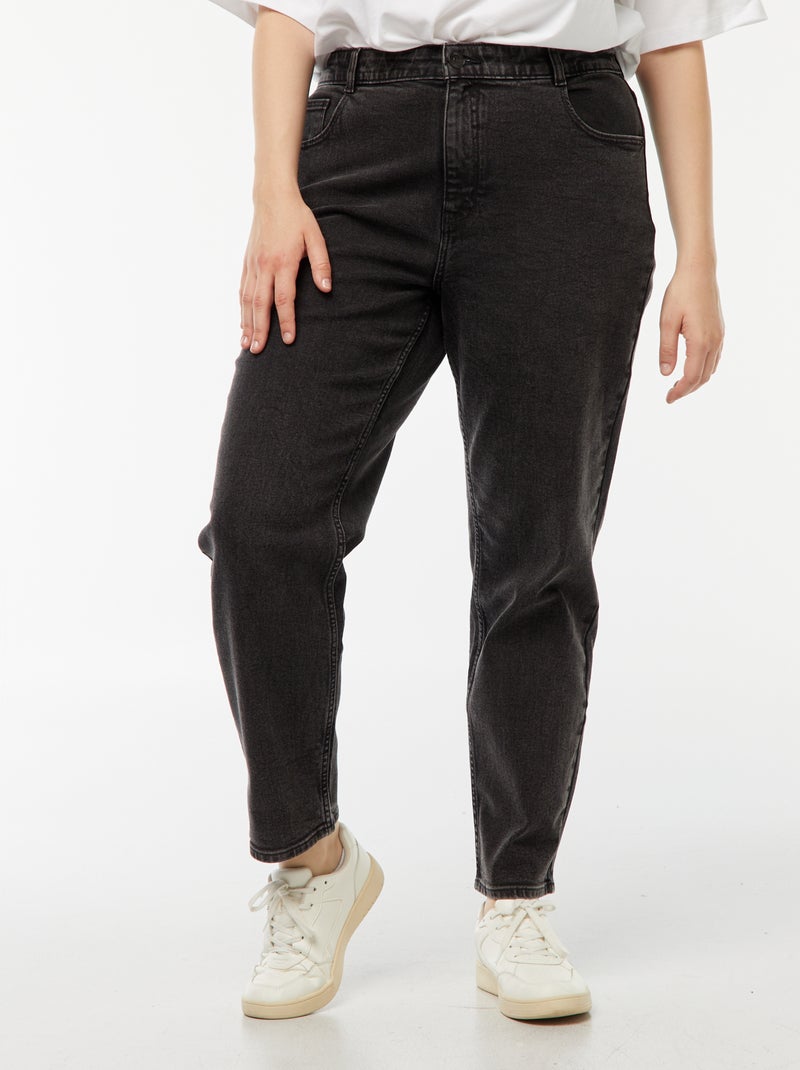 Jeans mom a vita alta - L28 Nero - Kiabi