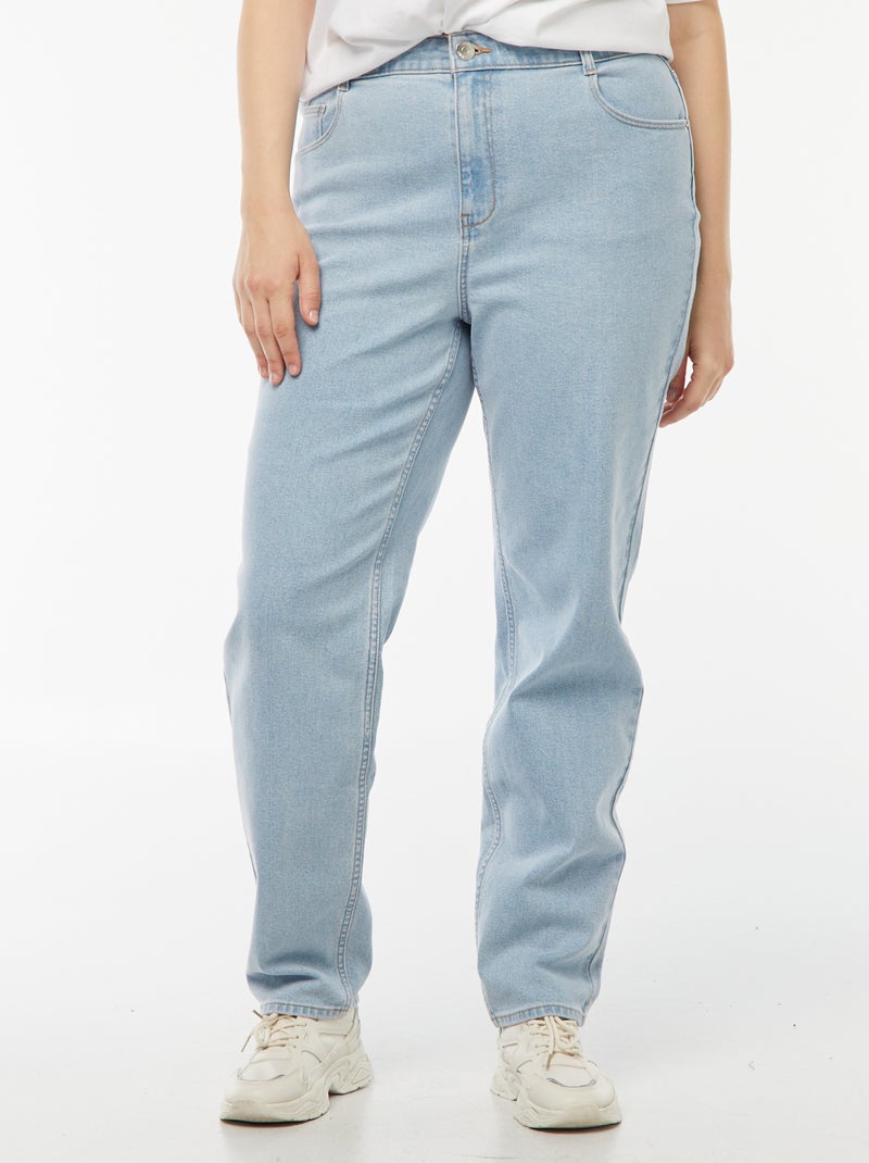 Jeans mom a vita alta - L30 Blu - Kiabi
