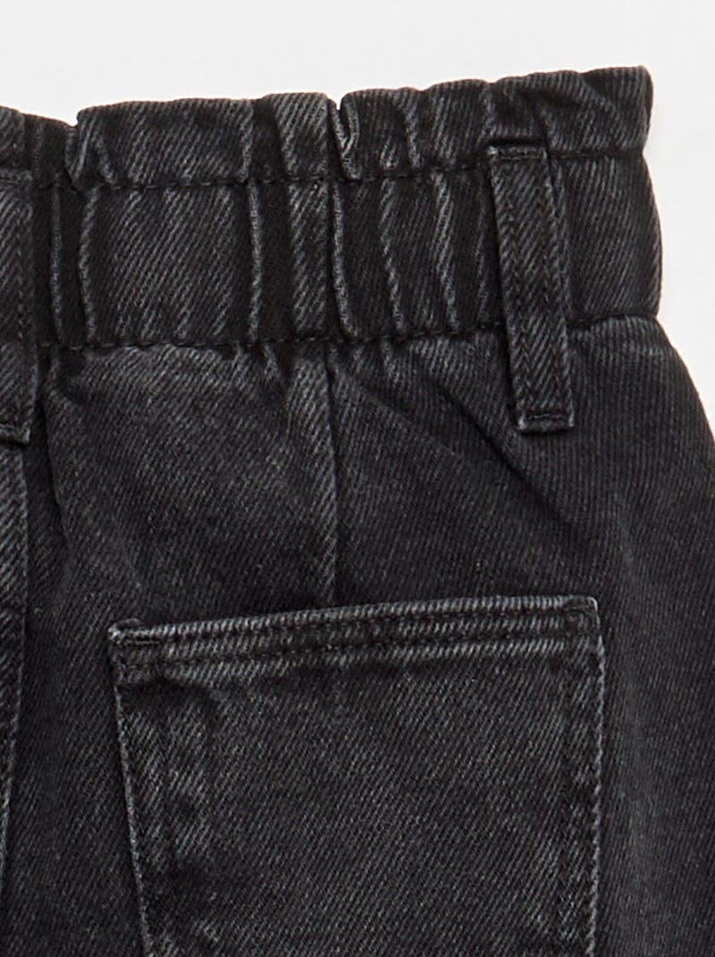 Jeans mom paperbag Nero - Kiabi