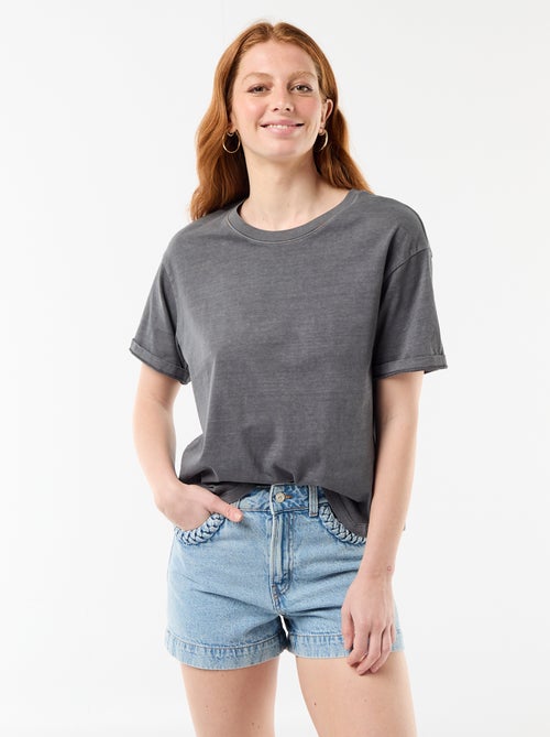 Jeans-Short mit geflochtenen Taschen - Kiabi