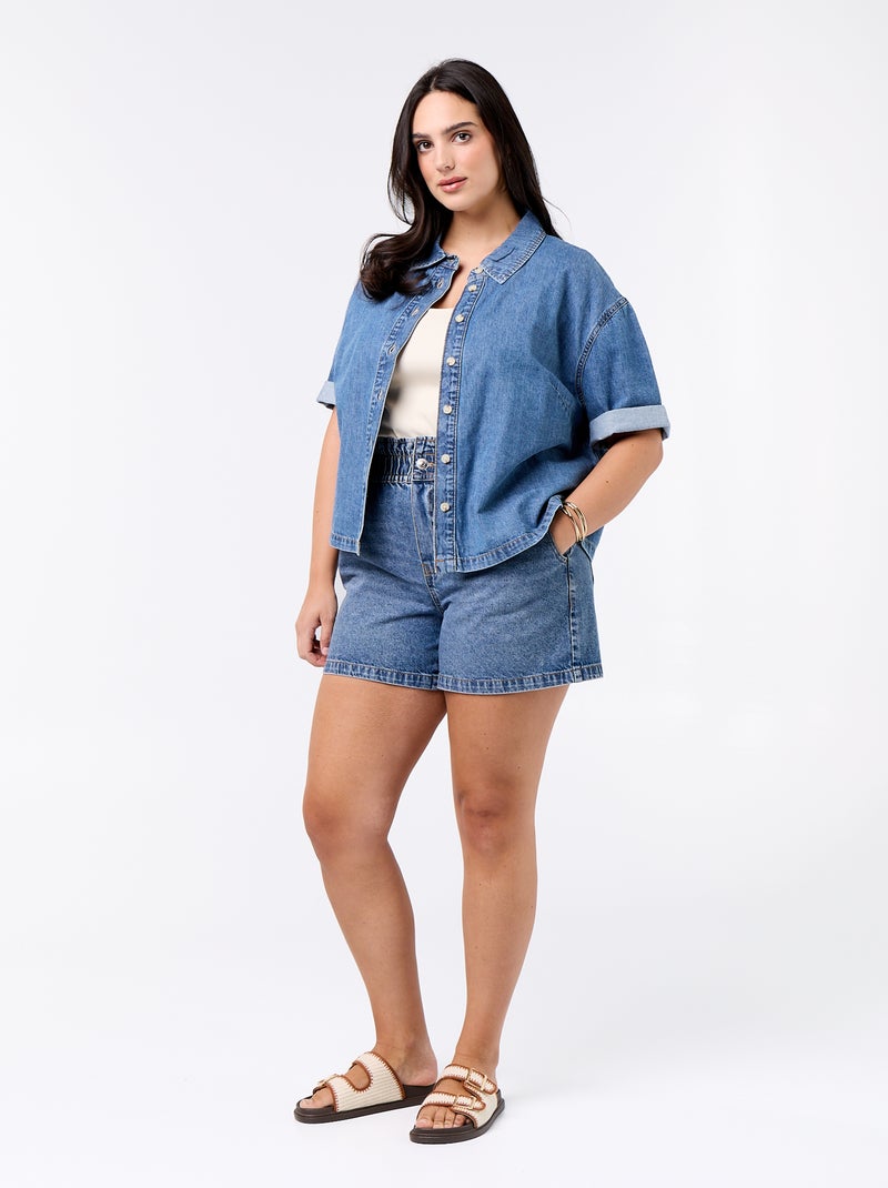 Jeans-Short mit Taschen Blau - Kiabi