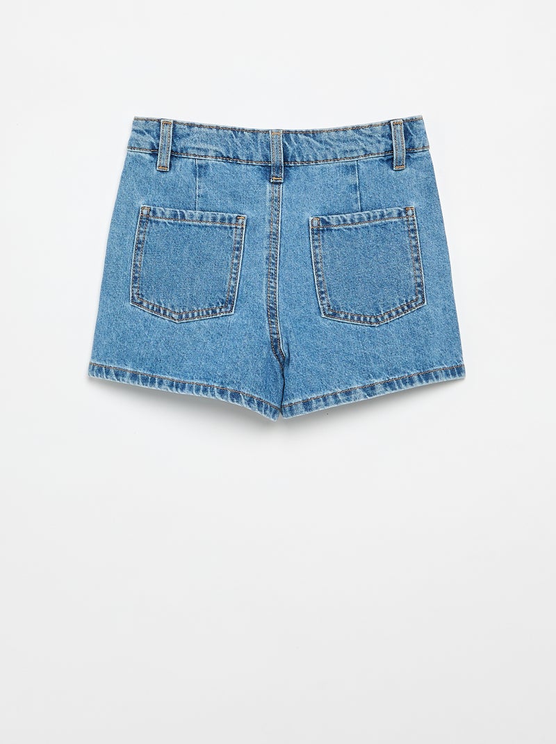 Jeans-Shorts mit Plissee-Effekt Blau - Kiabi