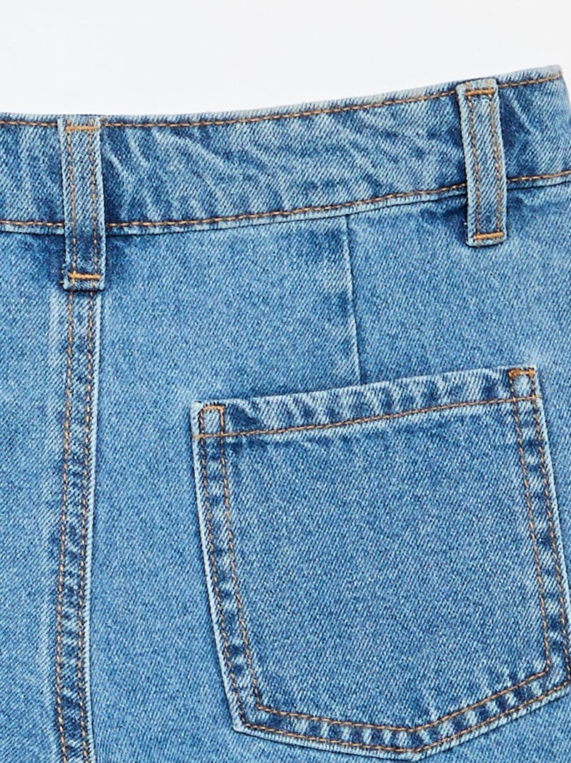 Jeans-Shorts mit Plissee-Effekt Blau - Kiabi