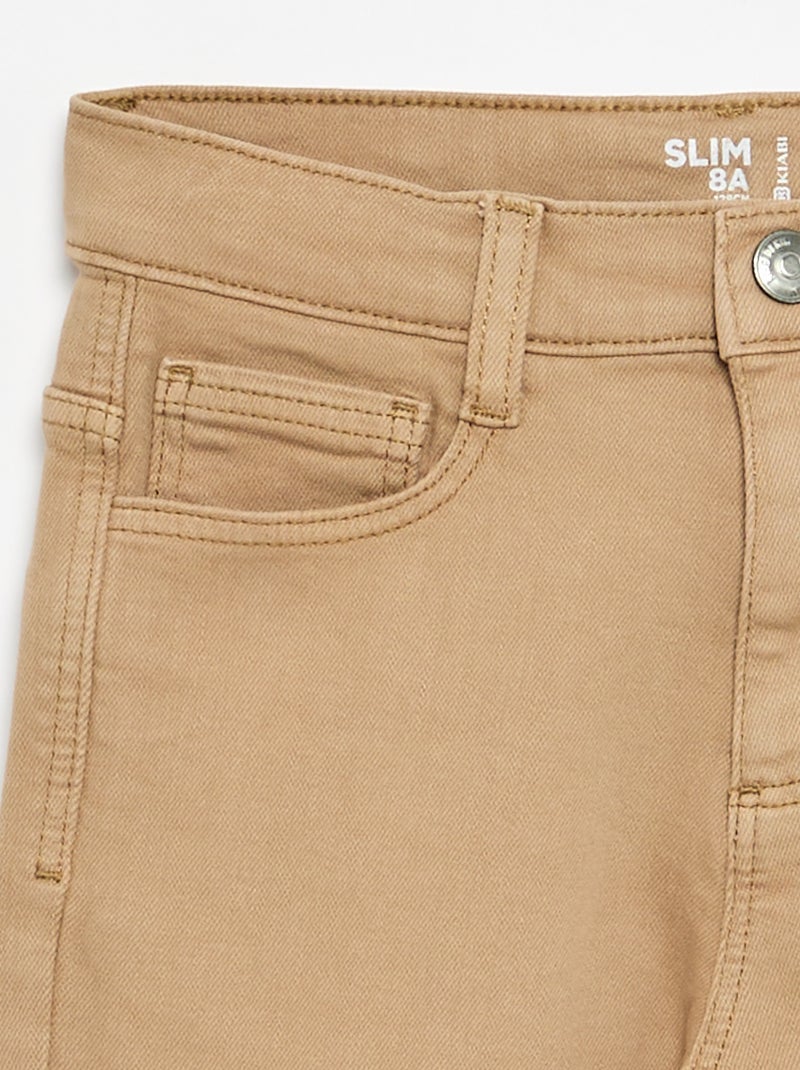 Jeans slim a 5 tasche Beige - Kiabi