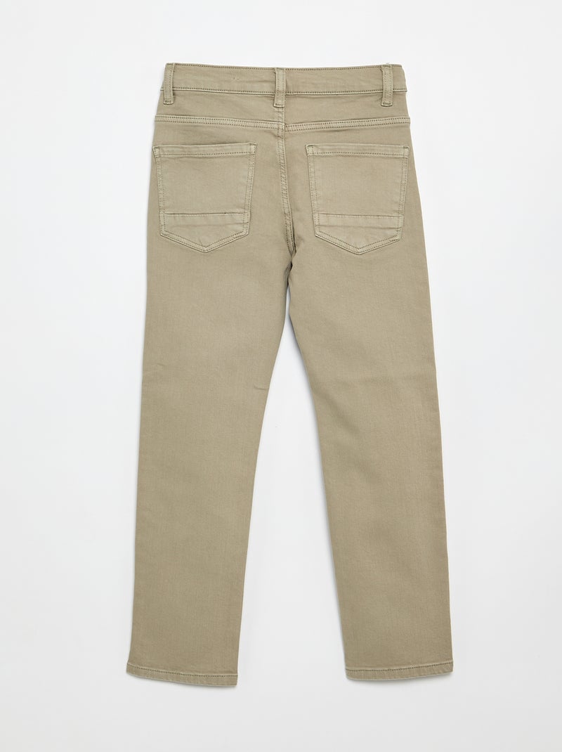 Jeans slim a 5 tasche Kaki - Kiabi