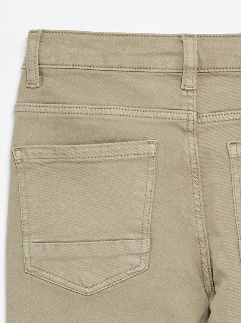 Jeans slim a 5 tasche Kaki - Kiabi