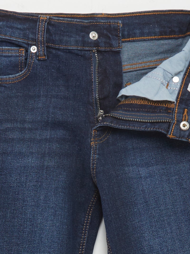 Jeans slim con vita regolabile BLU - Kiabi