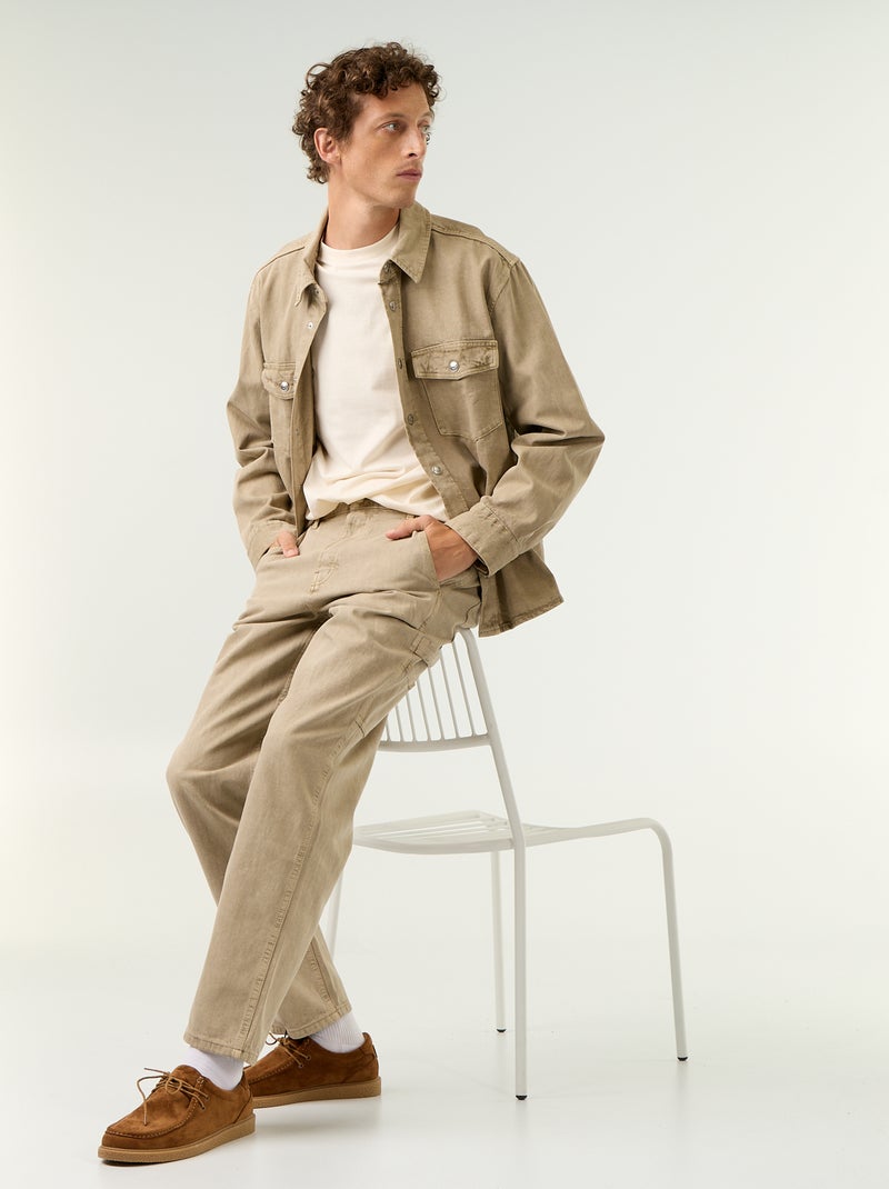 Jeans-Überhemd Beige - Kiabi