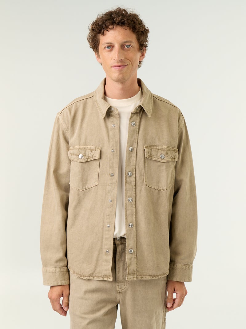 Jeans-Überhemd Beige - Kiabi