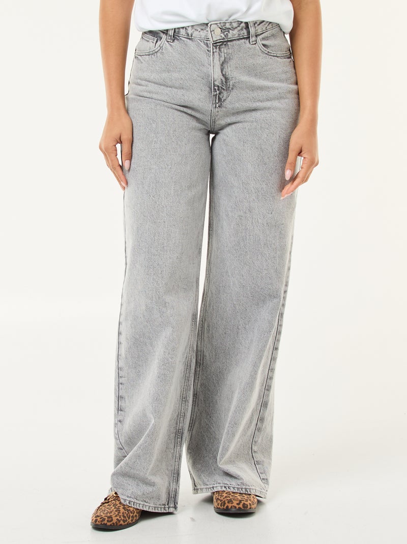 Jeans wide leg - L32 Grigio - Kiabi