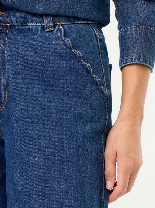 Jeans wide leg con tasche intagliate - Kiabi