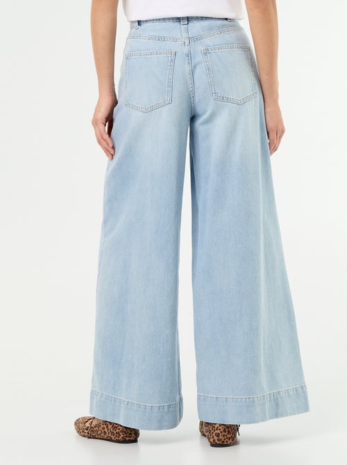 Jeans wide leg con tasche intagliate - Kiabi