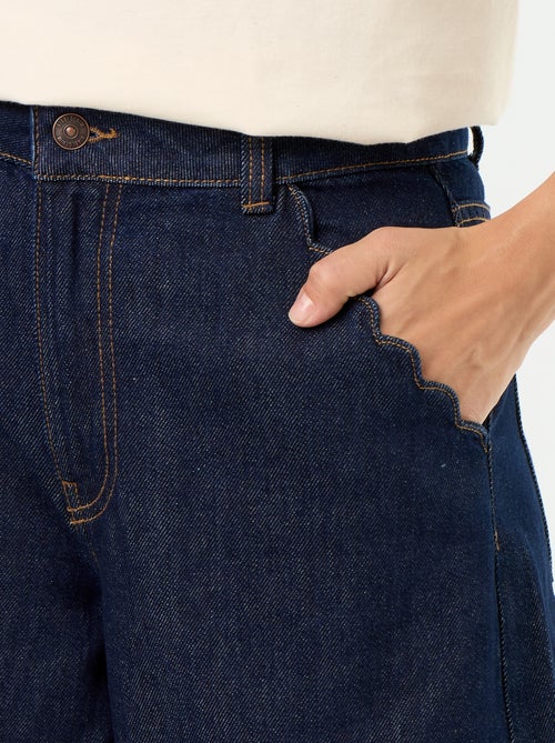 Jeans wide leg con tasche intagliate - Kiabi