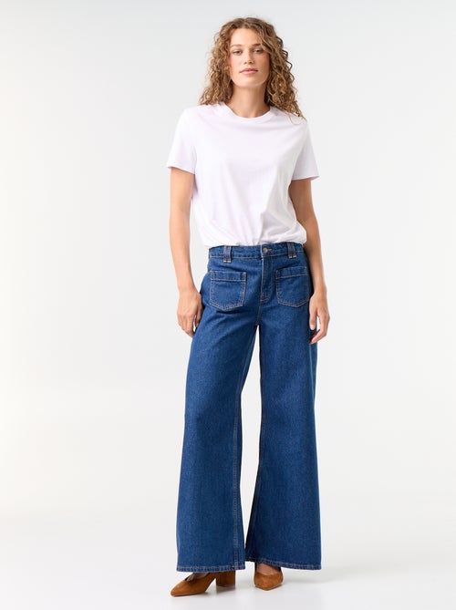 Jeans wide leg / taglio ampio con tasche applicate - Kiabi