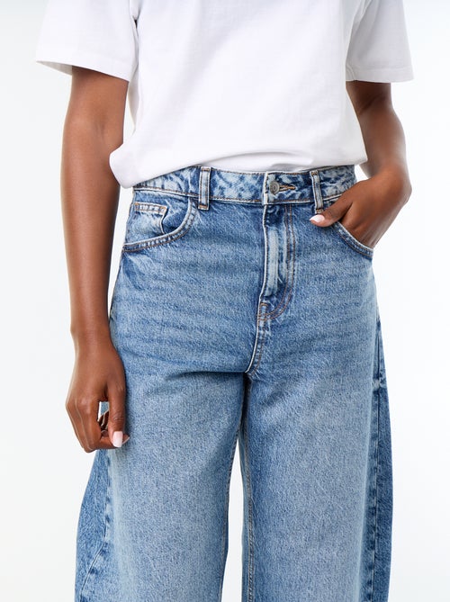 Jeans Wide-Leg / weite Passform High Waist - Kiabi Jeans Wide-Leg / weite Passform High Waist - Kiabi