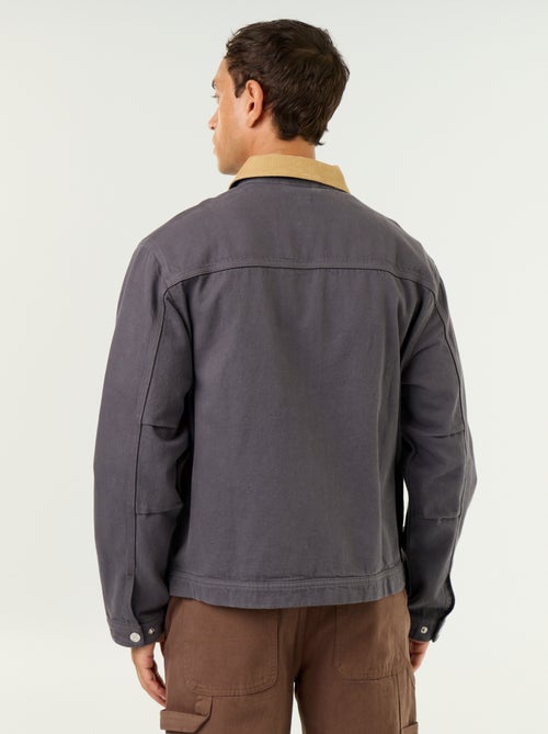 Jeansjacke mit Cordkragen - Kiabi