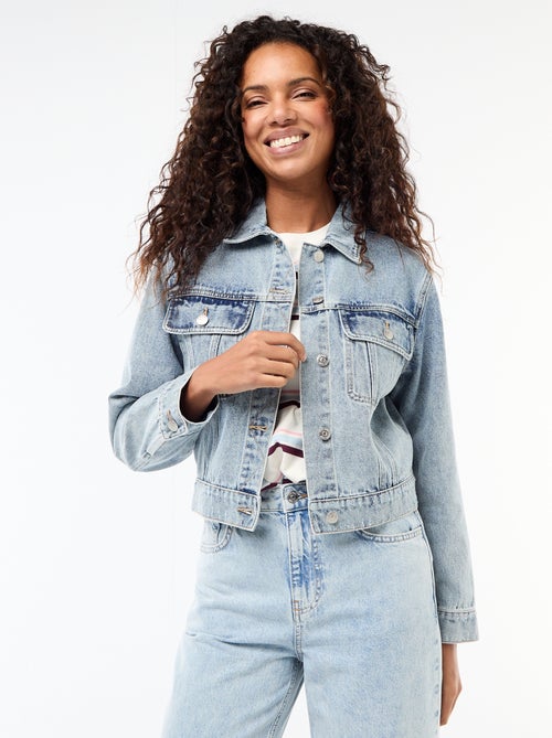 Jeansjacke mit Pattentaschen - Kiabi