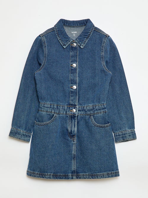 Jeanskleid mit Hemdkragen - Kiabi