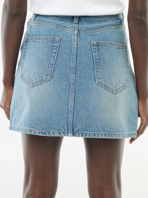 Jeansrock mit geflochtenen Taschen - Kiabi