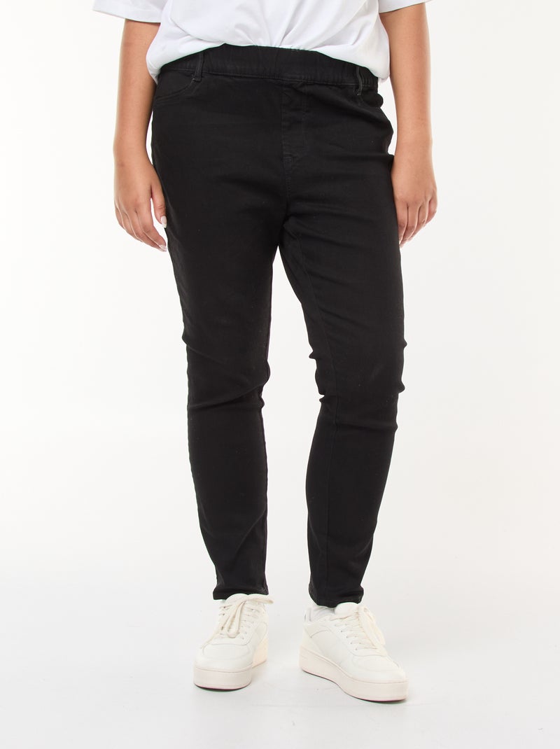 Jegging taille haute regular stretch Noir - Kiabi