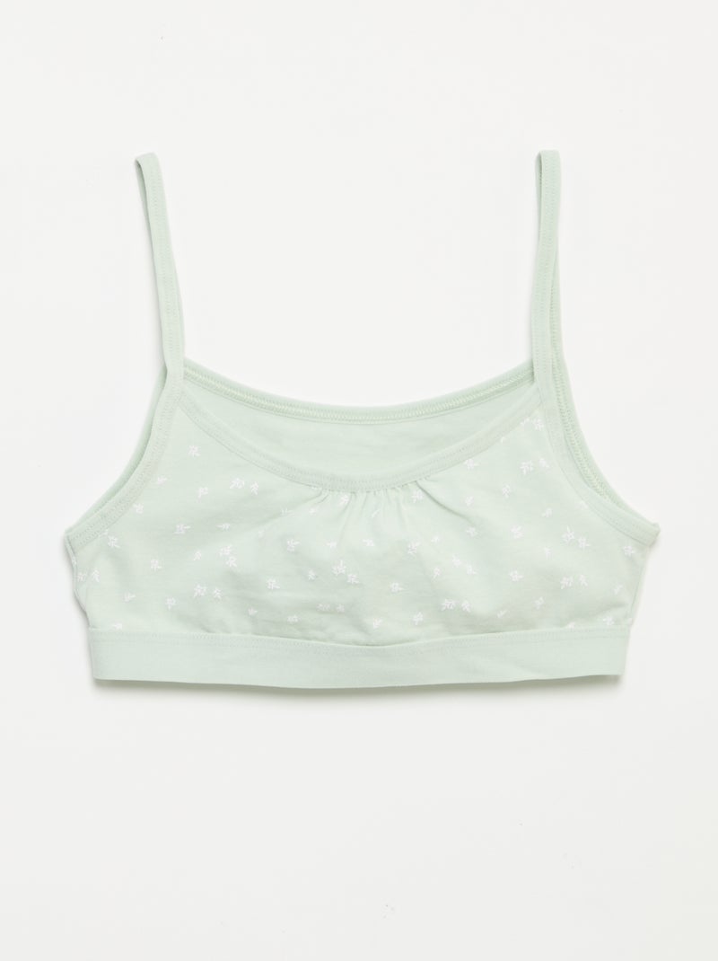 Jersey Bralettes with Thin Straps - Pack of 2 Green - Kiabi
