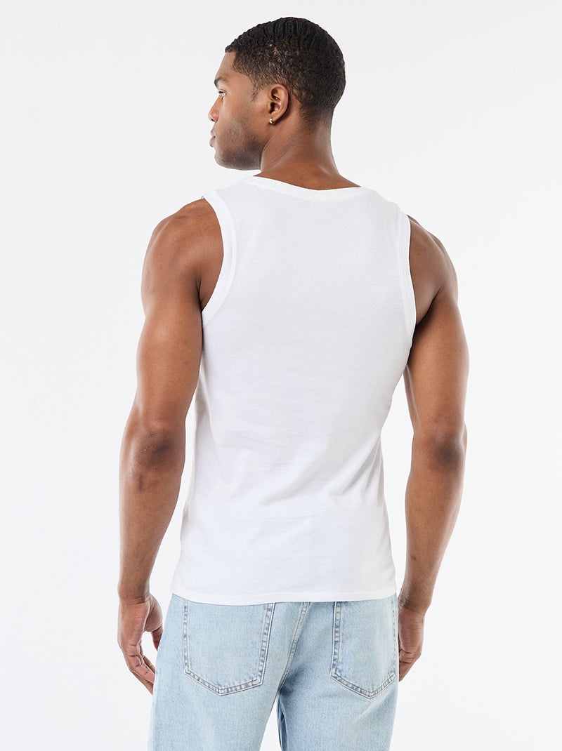Jersey Knit Tank Top Set - 2 Pack White - Kiabi