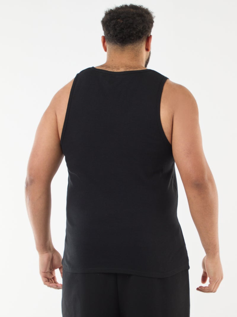 Jersey Knit Tank Top Set Black - Kiabi