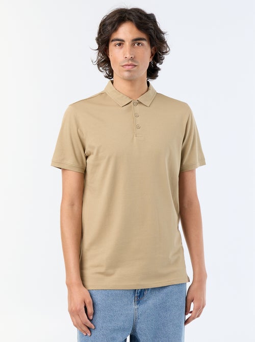 Jersey-Polo mit Knopfleiste - Kiabi