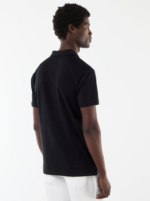 Jersey Polo Shirt with Buttoned Collar - Kiabi