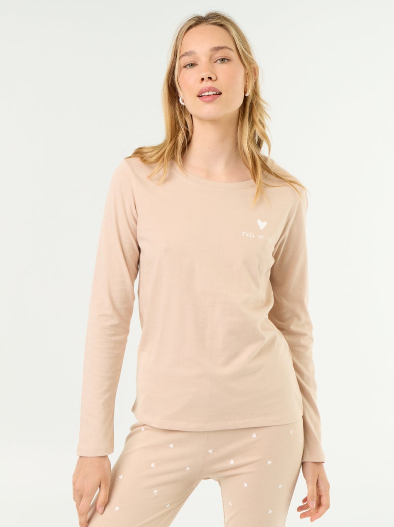 Jersey-Set - 2-teilig Beige - Kiabi