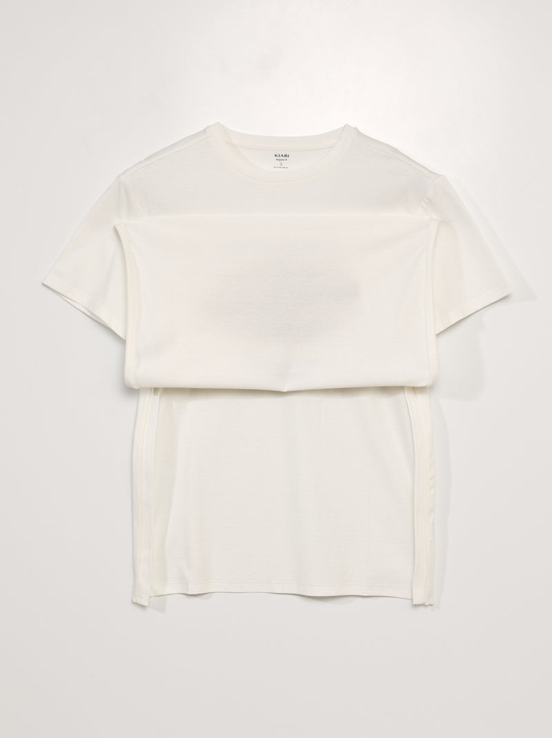 Jersey T-shirt - Easy-Dressing Collection WHITE - Kiabi